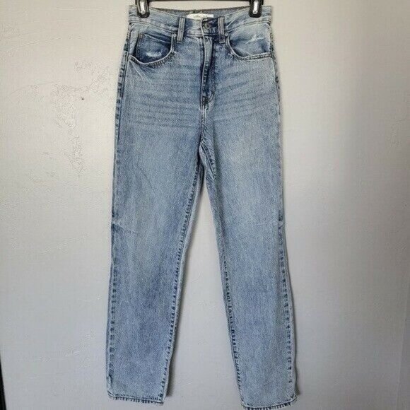 Willow + Root The Vintage Dad Jean 25 Light Wash Denim High Rise Waisted - Picture 1 of 11